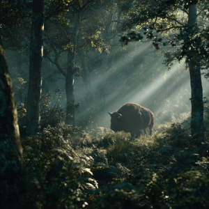 Bison européen France forêt 